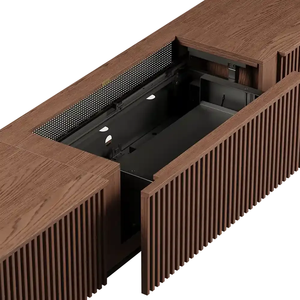 Walnut Color Electric TV Stands