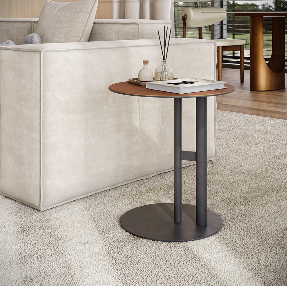 Brown Black & Brown Metal End & Side Tables
