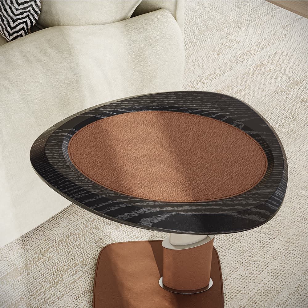 C Shaped Brown & Gray End & Side Tables