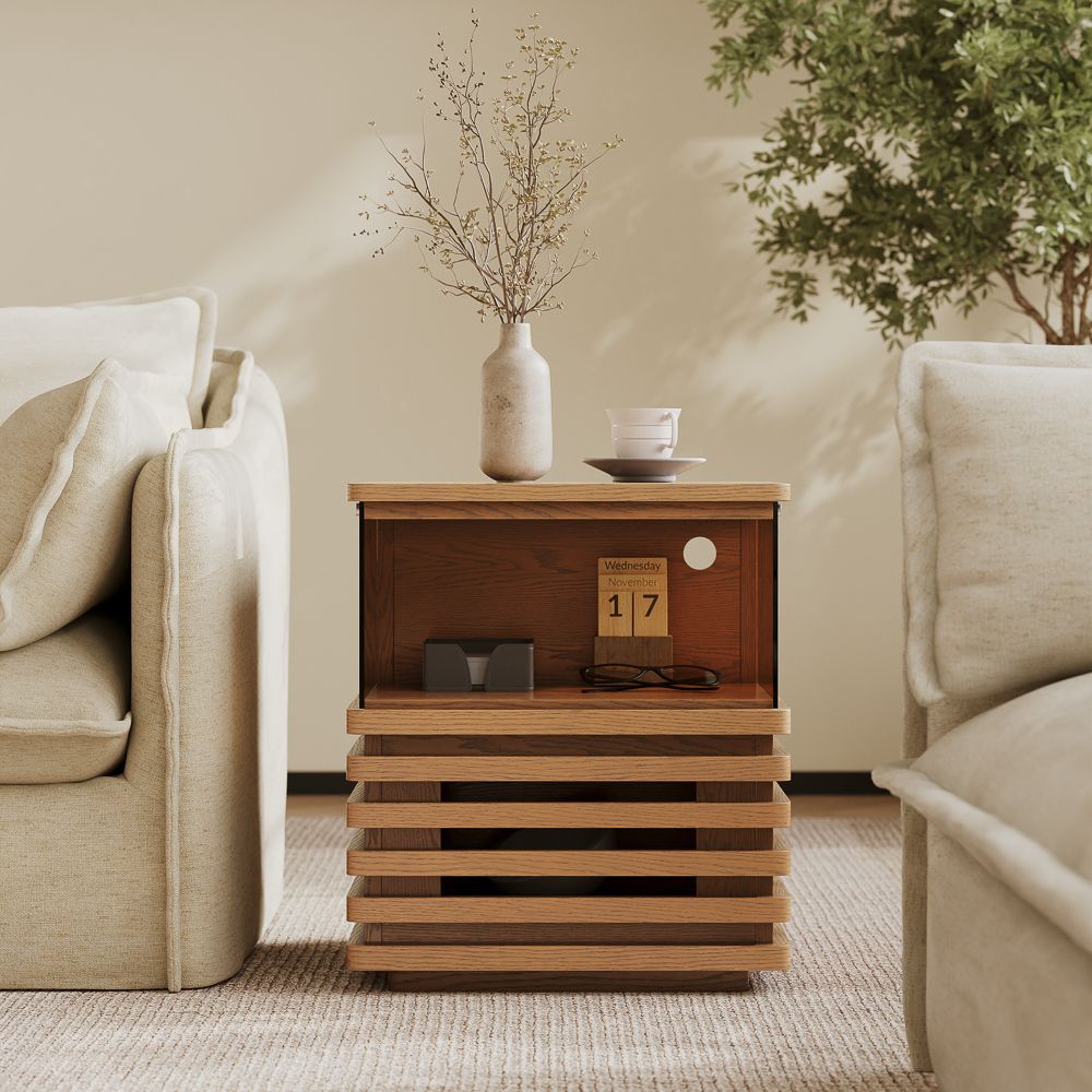 Plywood Walnut Color End & Side Tables