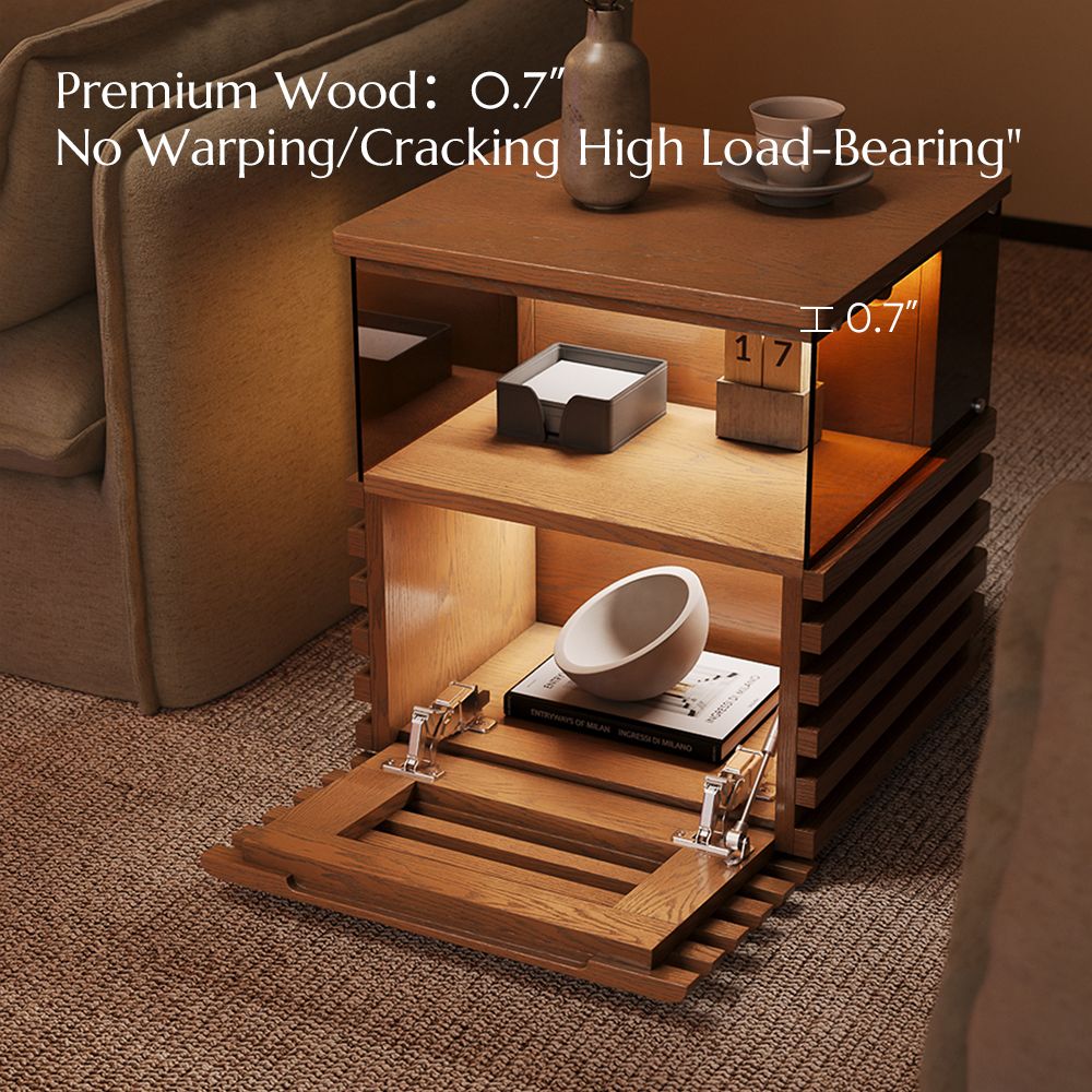 Plywood Walnut Color End & Side Tables