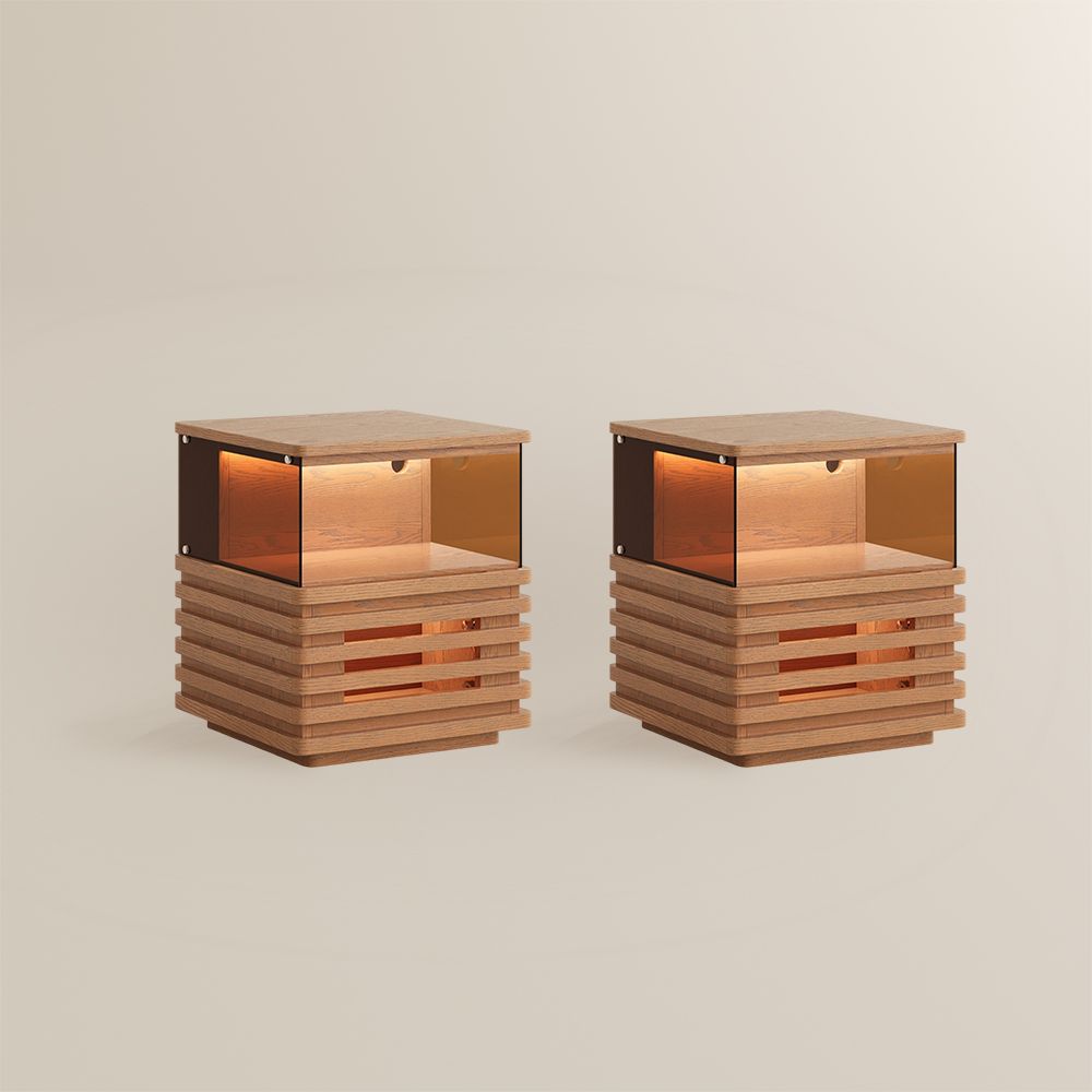 Mid Century Modern Walnut Color End & Side Tables