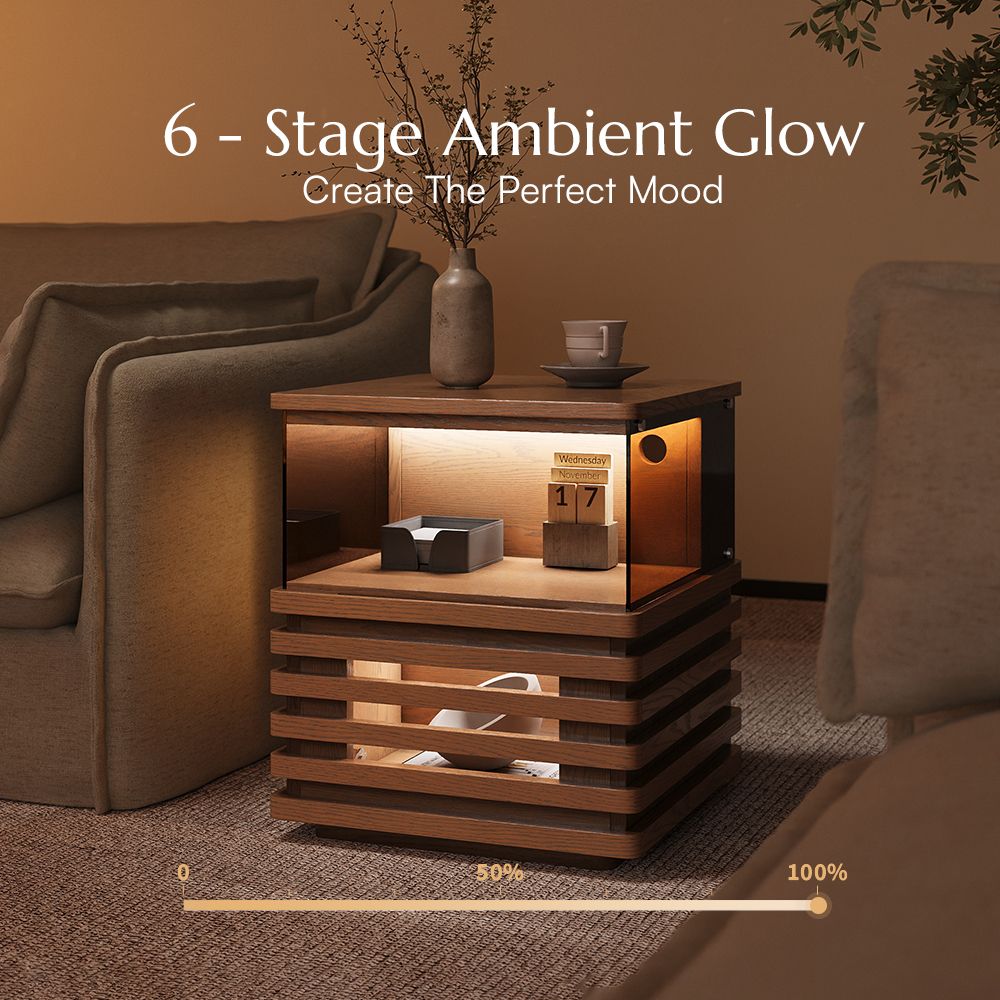 Walnut Color Walnut Color End & Side Tables