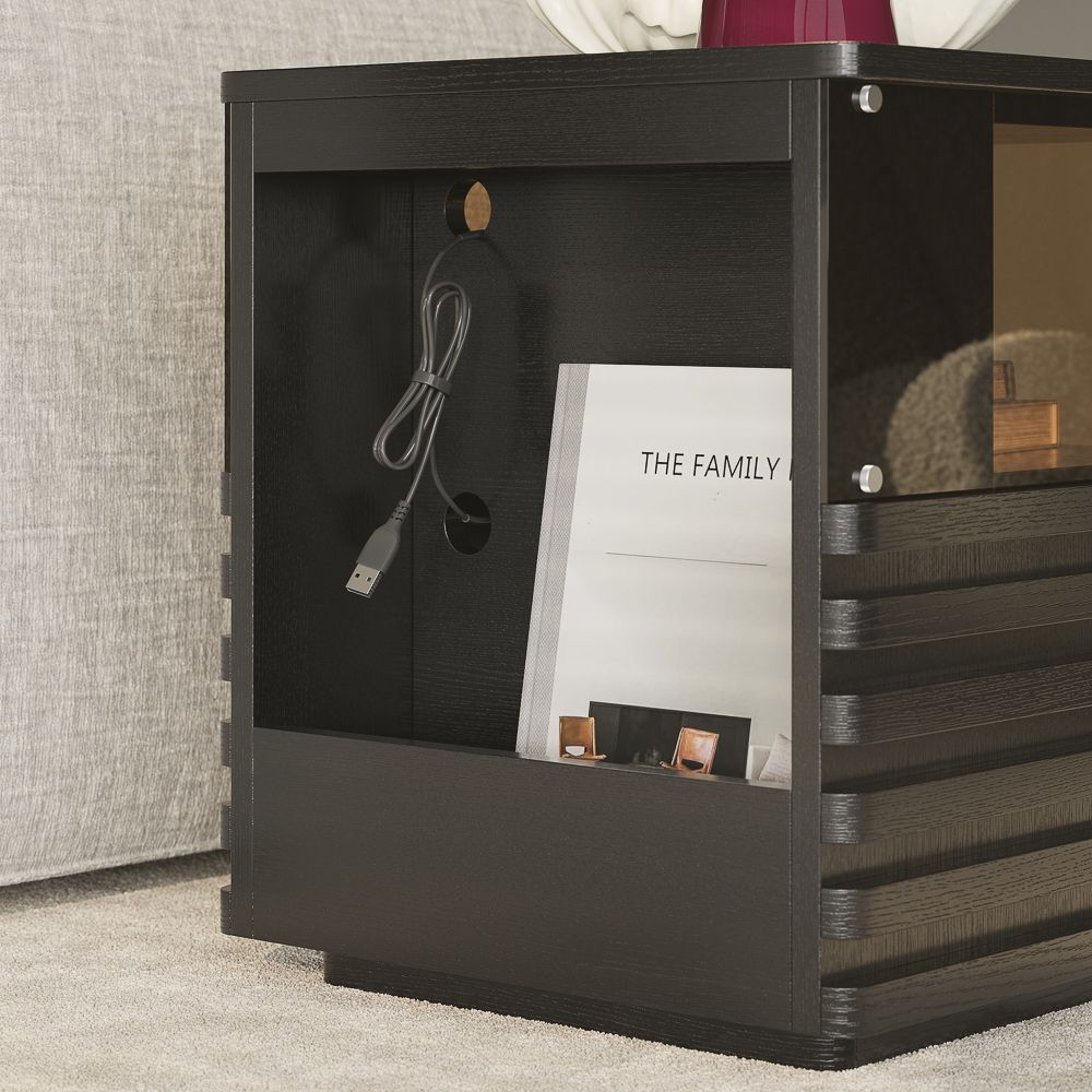 Mid Century Modern Black End & Side Tables