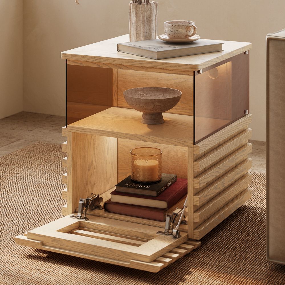 Wood Oak End & Side Tables