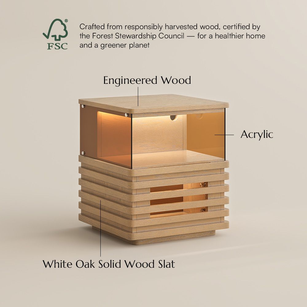 Selene Oak End & Side Tables