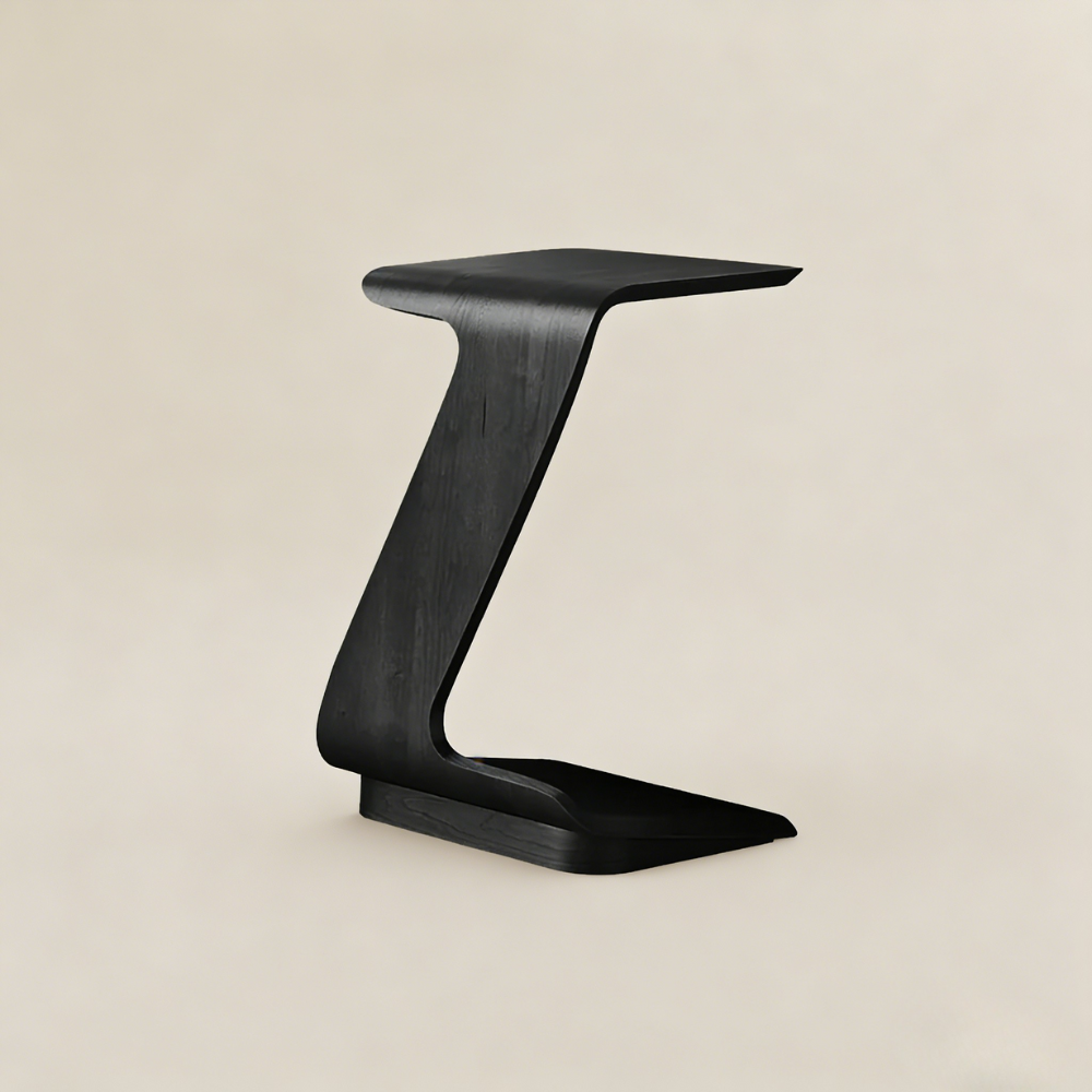 Living Room Black MDF End & Side Tables