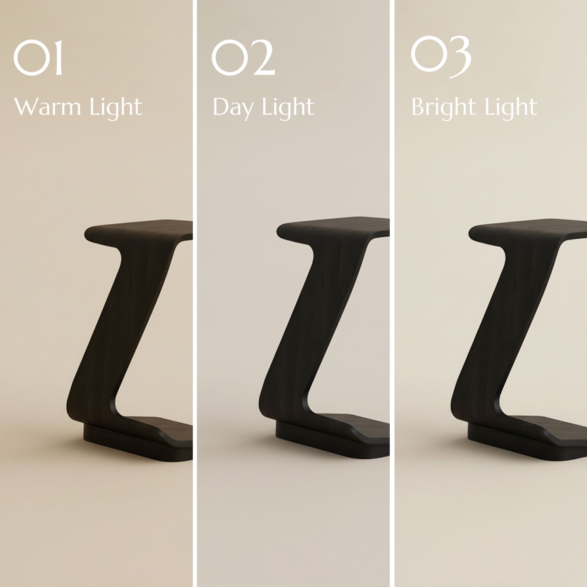 Modern Black MDF End & Side Tables