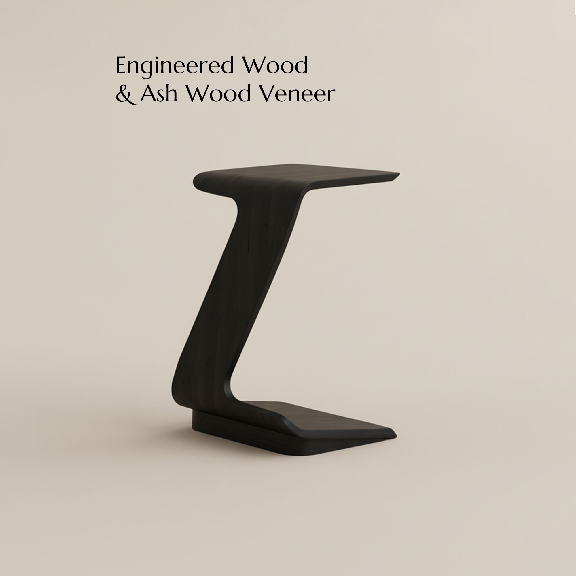 Bedroom Black MDF End & Side Tables