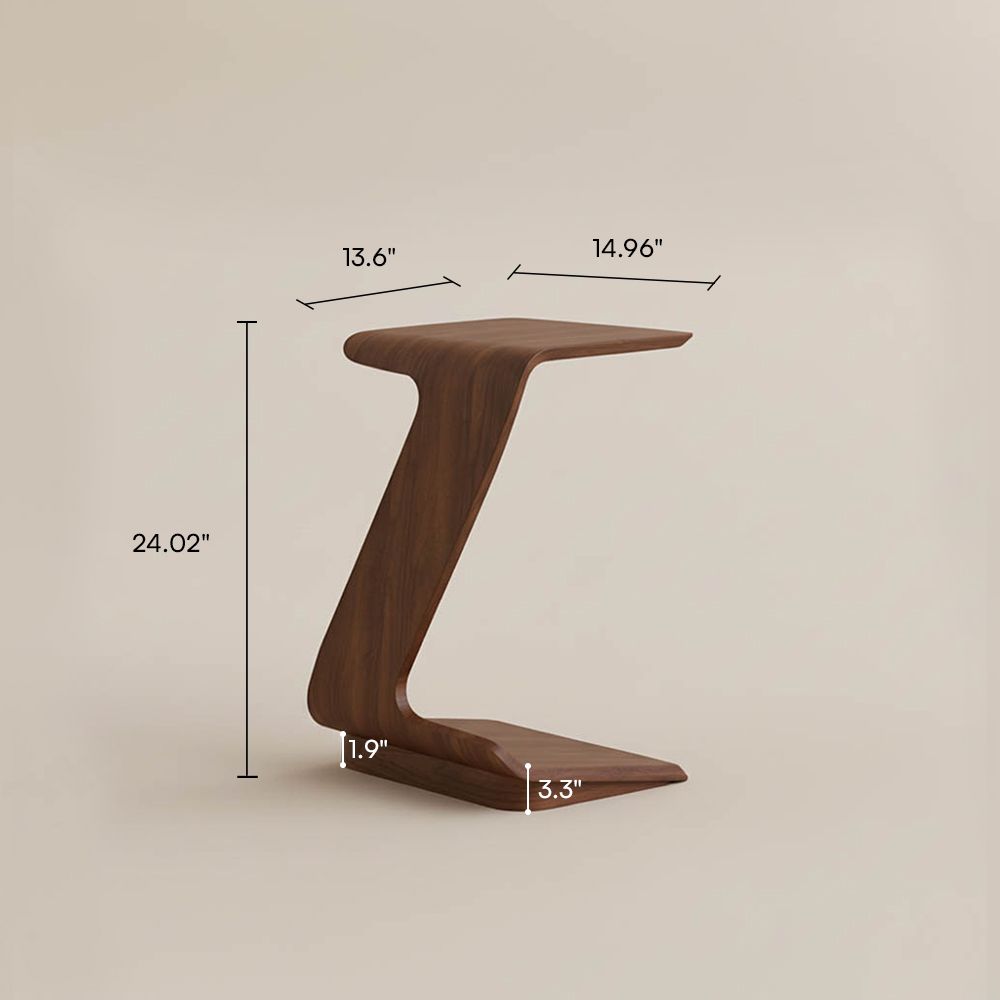 Living Room Walnut Color MDF End & Side Tables