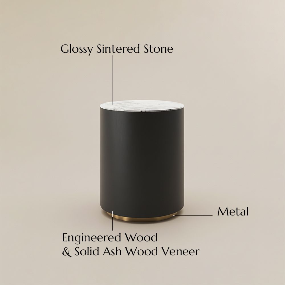 Wood Black MDF End & Side Tables