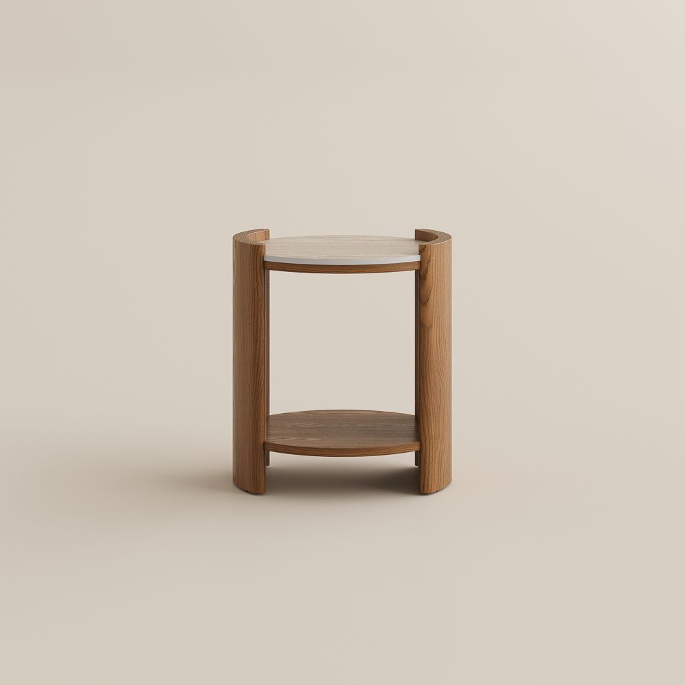 Walnut Color End & Side Tables