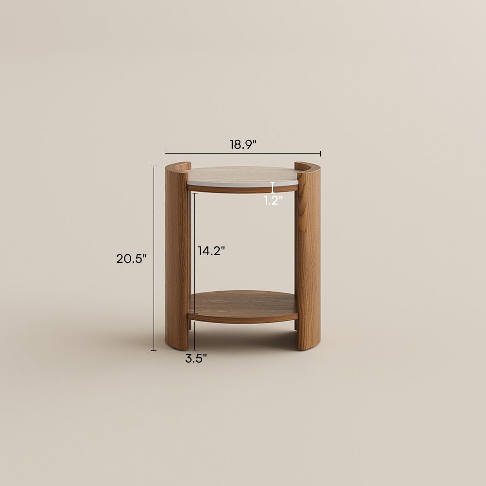 Mid Century Modern Walnut Color End & Side Tables