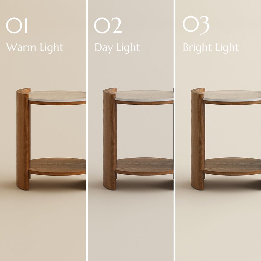 Living Room Walnut Color End & Side Tables