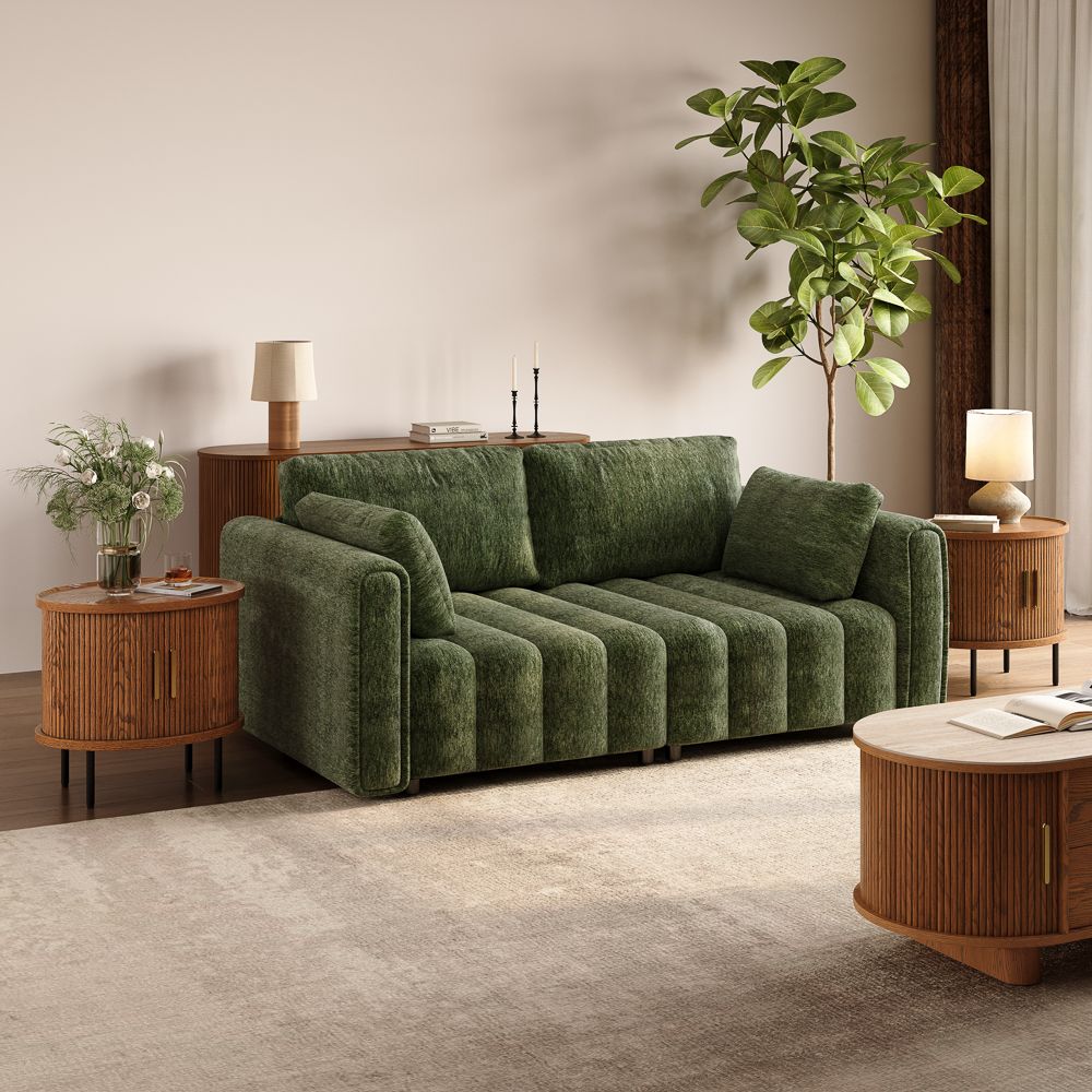 with Storage Walnut Color Plywood End & Side Tables