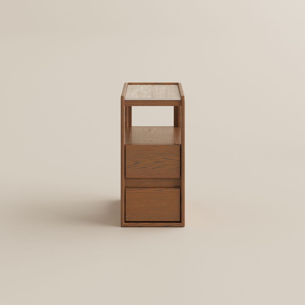 Walnut Walnut Color Engineered Wood End & Side Tables