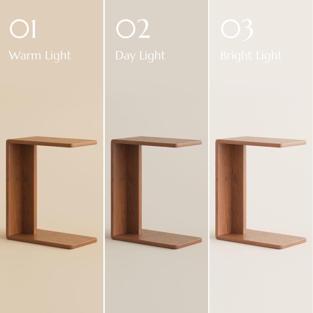 Walnut Color Engineered Wood End & Side Tables
