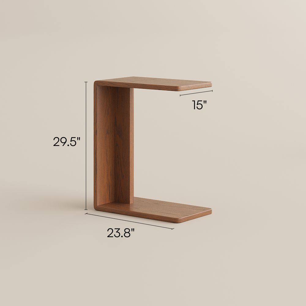 Walnut Color Engineered Wood End & Side Tables