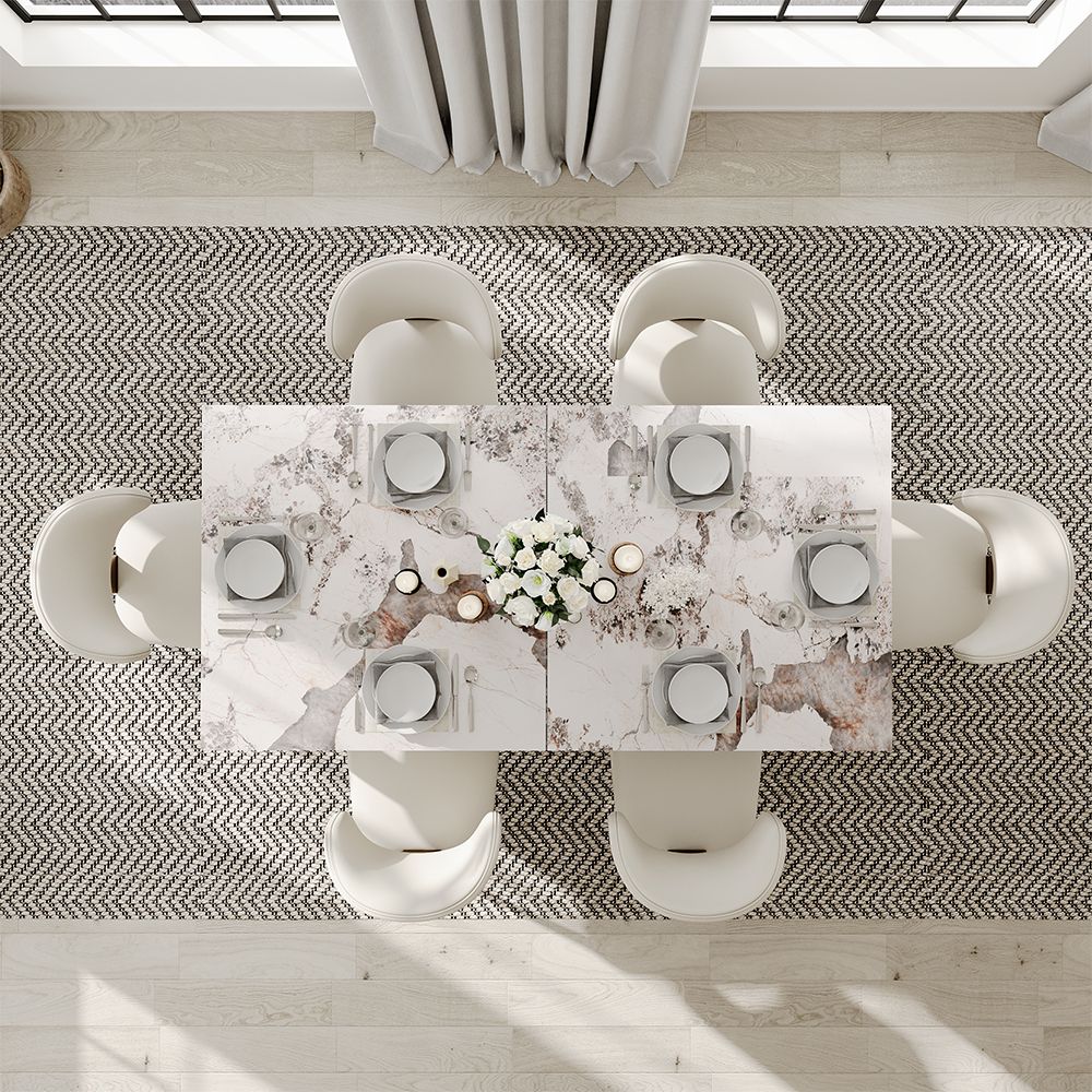 Seats 8 Pandora Pandora Stone Extendable Dining Tables