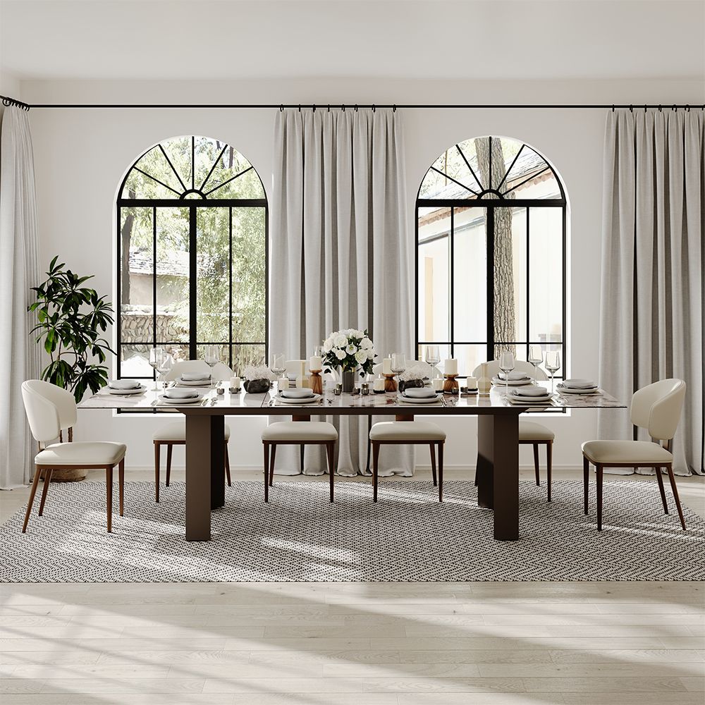 Metal Pandora Pandora Stone Extendable Dining Tables