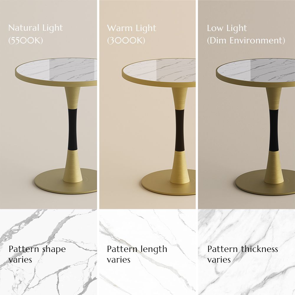 Seats 2 White Glossy Sintered Stone Small Bar & Bistro Tables