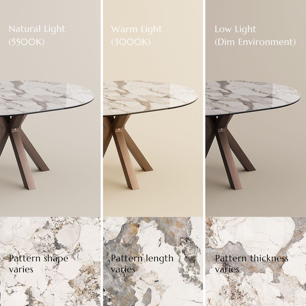 Bronze Pandora Glossy Sintered Stone Extendable Dining Tables