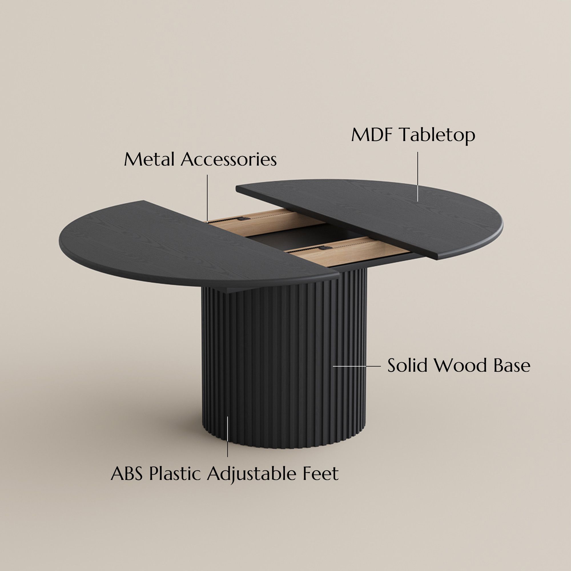 Silva Black Engineered Wood Dining Room Set