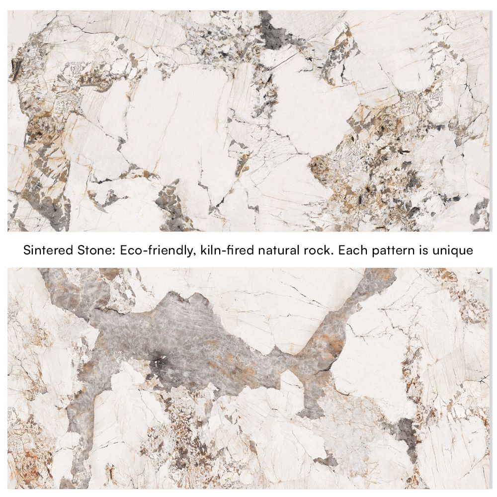 Golden Pandora Glossy Sintered Stone Dining Tables