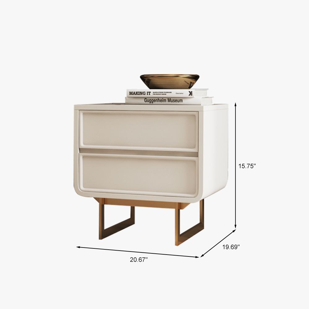 Modern Luxury Beige MDF Nightstands