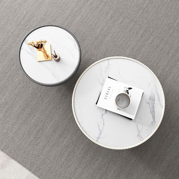 Beige Sintered Stone Coffee Tables