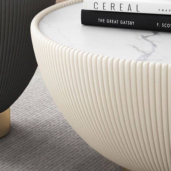 Beige Sintered Stone Coffee Tables