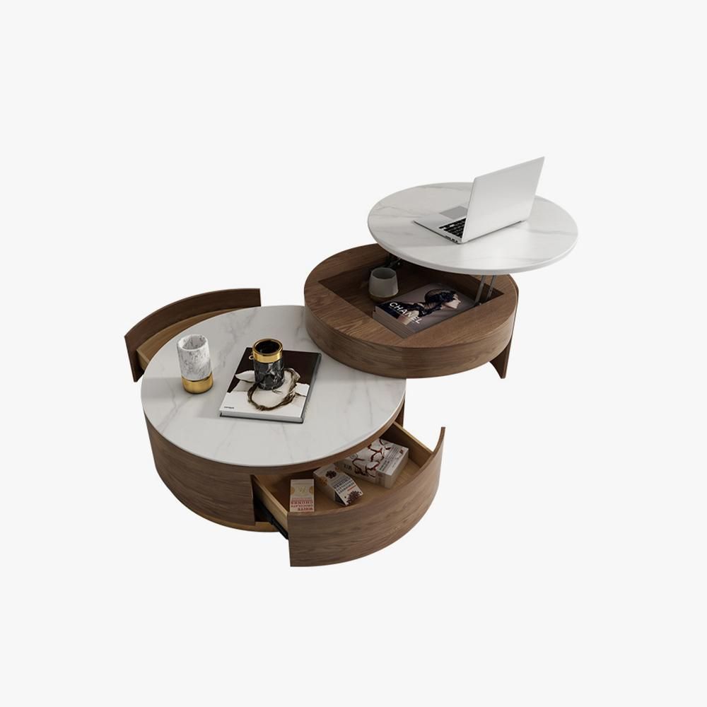 avec Rangement Marron  MDF Tables basses