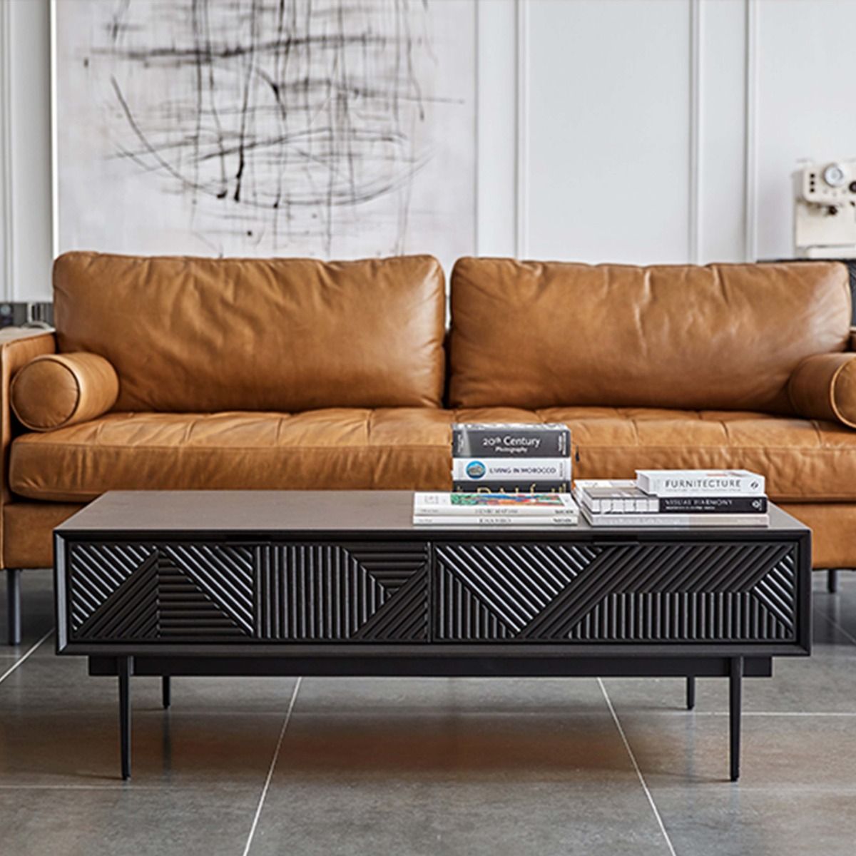 Rectangular Black MDF Coffee Tables
