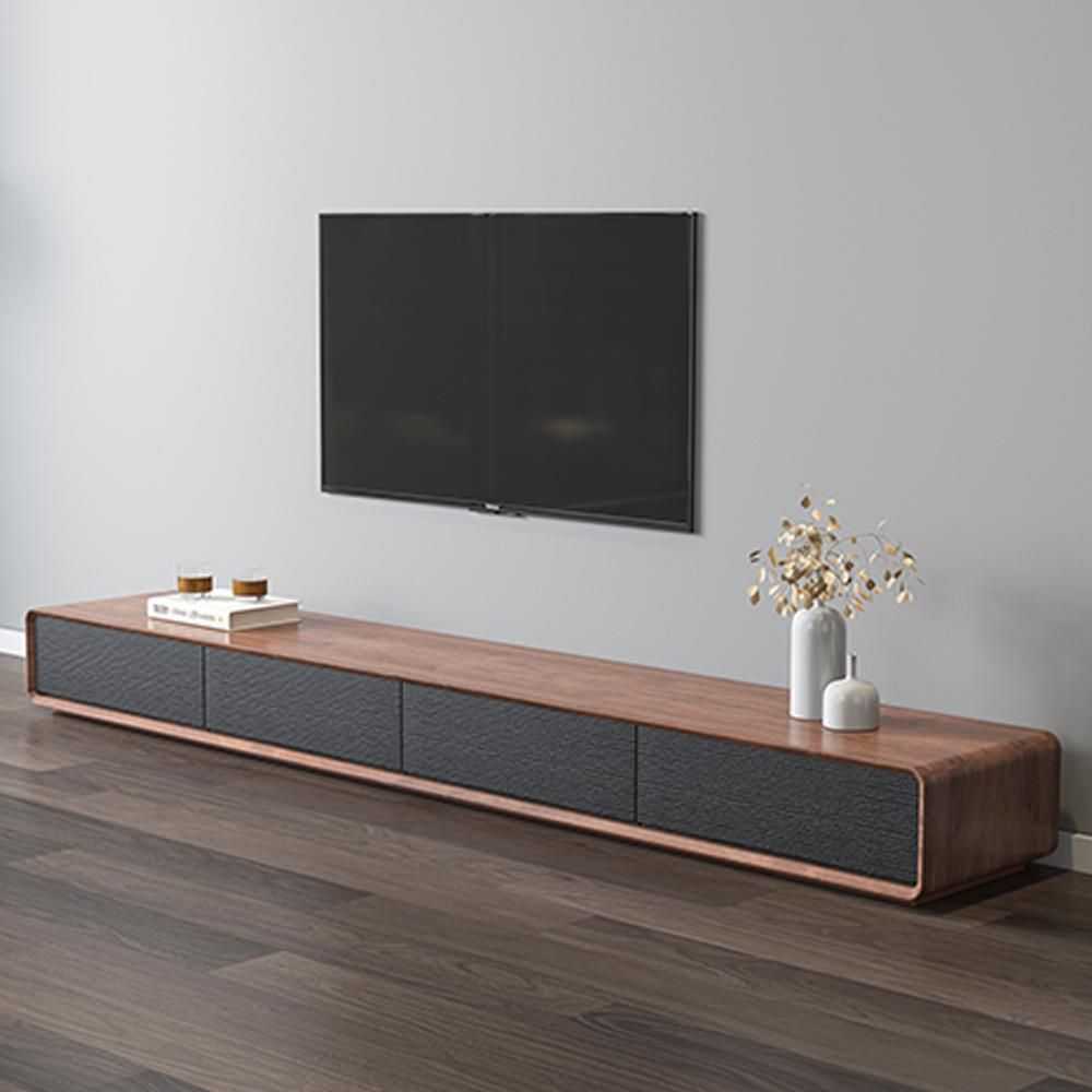Dark Wood & Black MDF TV Stands