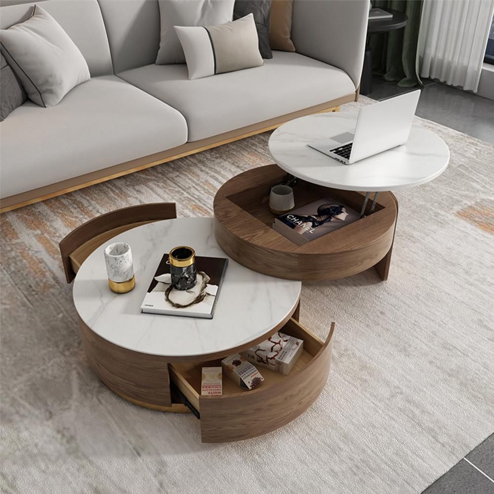 Relevez le dessus Marron  MDF Tables basses