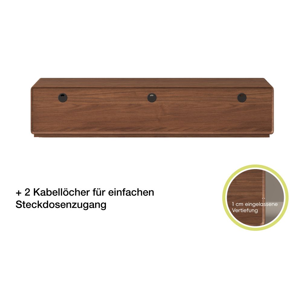 Weiß Dunkles Holz und Weiß  MDF TV-Möbel
