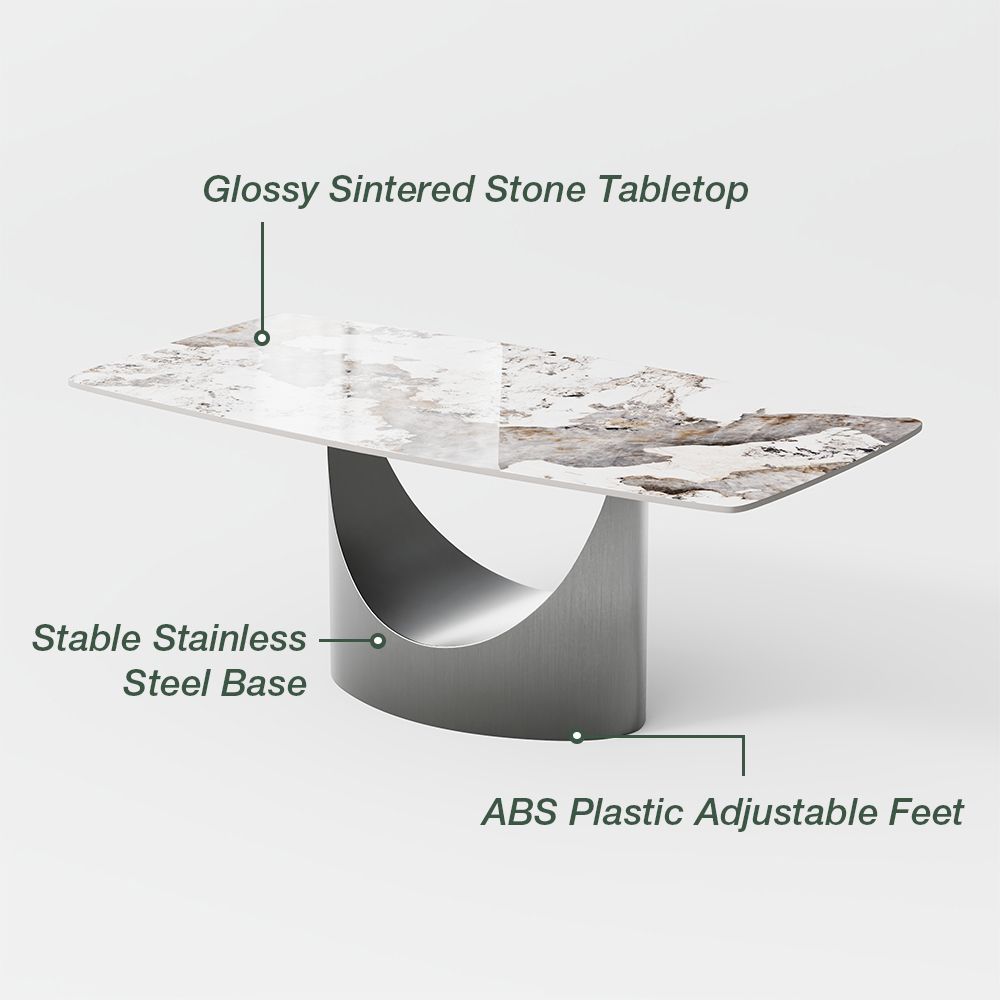 Curved Pandora Sintered Stone Dining Tables