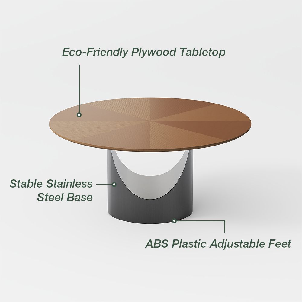 Walnut Color Walnut Color & Dark Gray Plywood Dining Tables