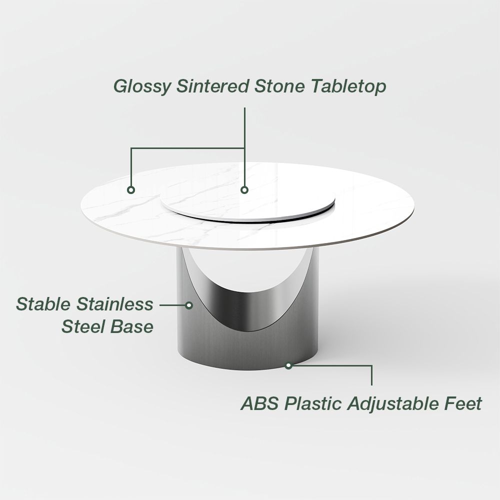 Hobart White Sintered Stone Dining Tables