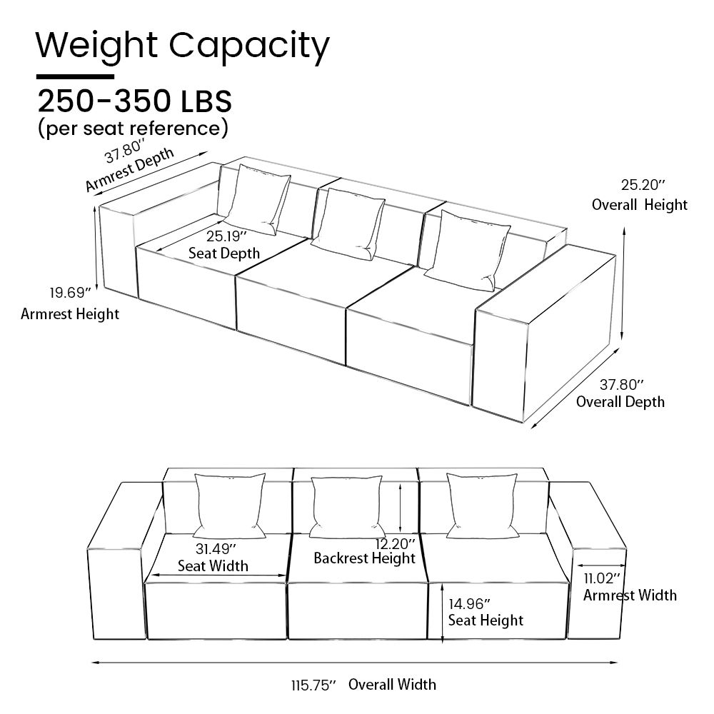 Pet Friendly Beige Fabric Modular Sofas