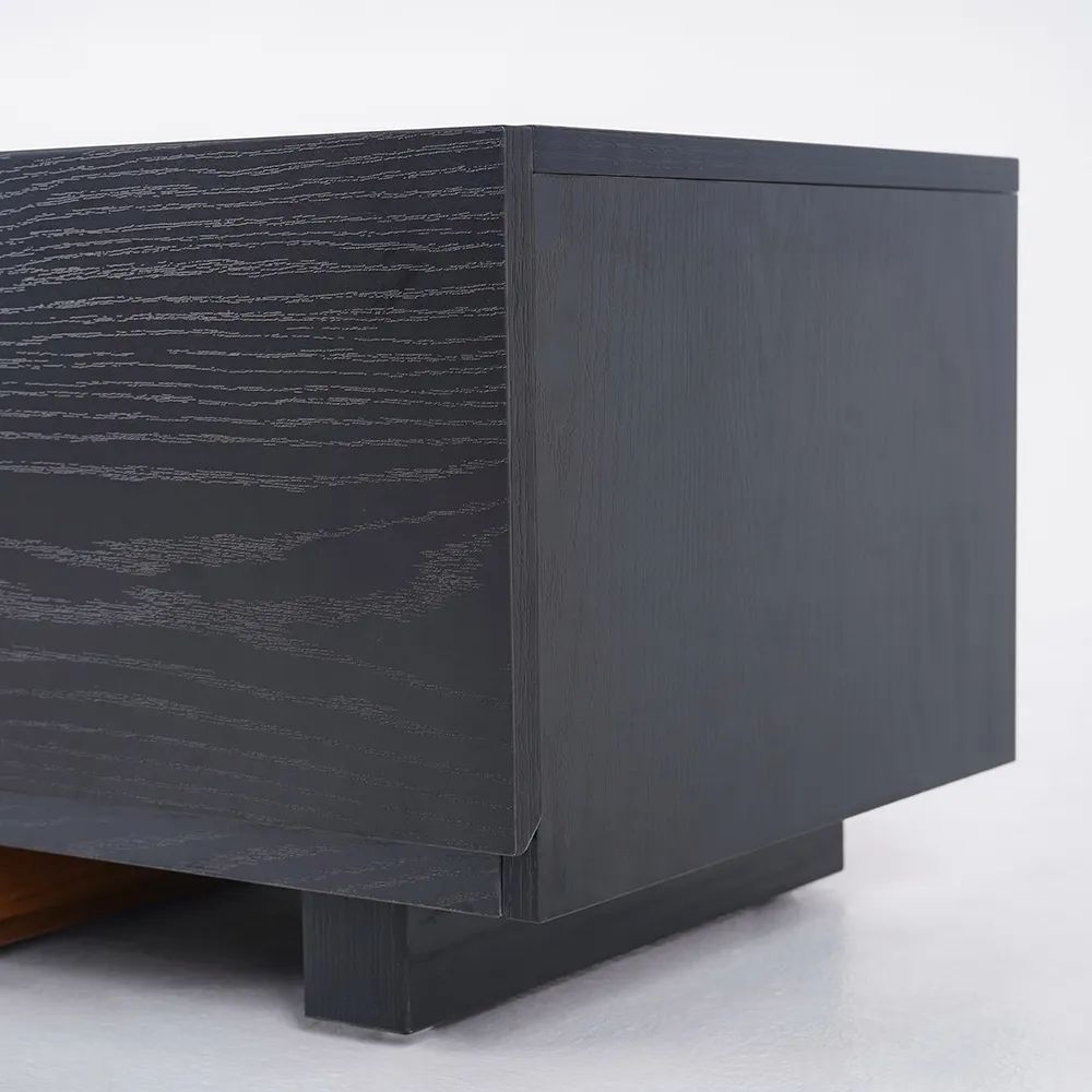 Dark Wood & Black MDF TV Stands