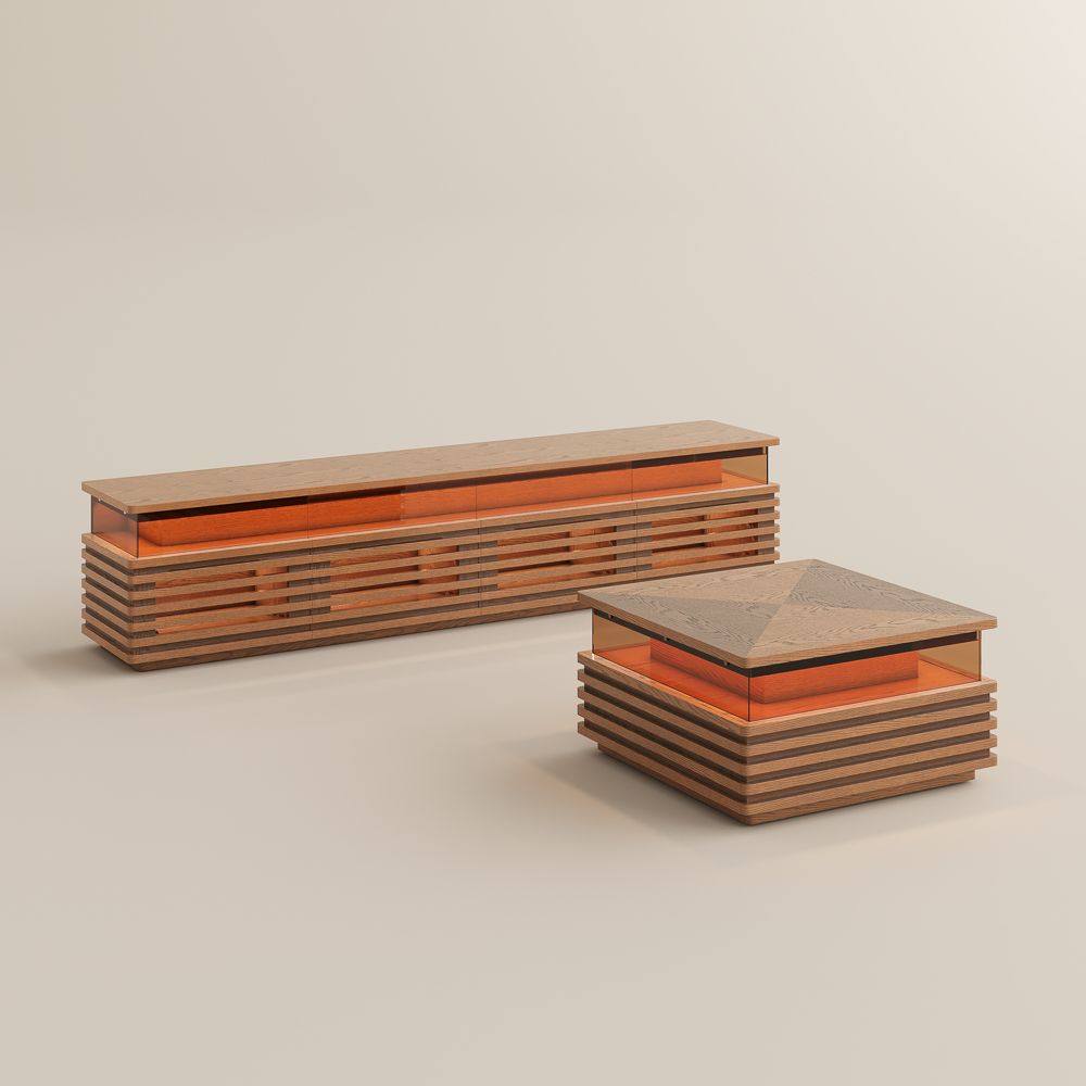 Mid Century Modern Walnut Living Room Set