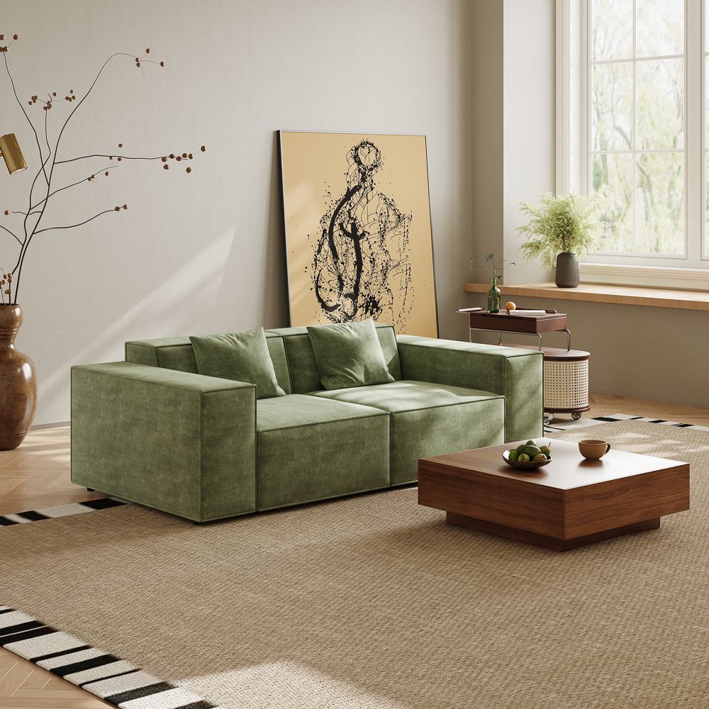 Wood Green Fabric Living Room Set