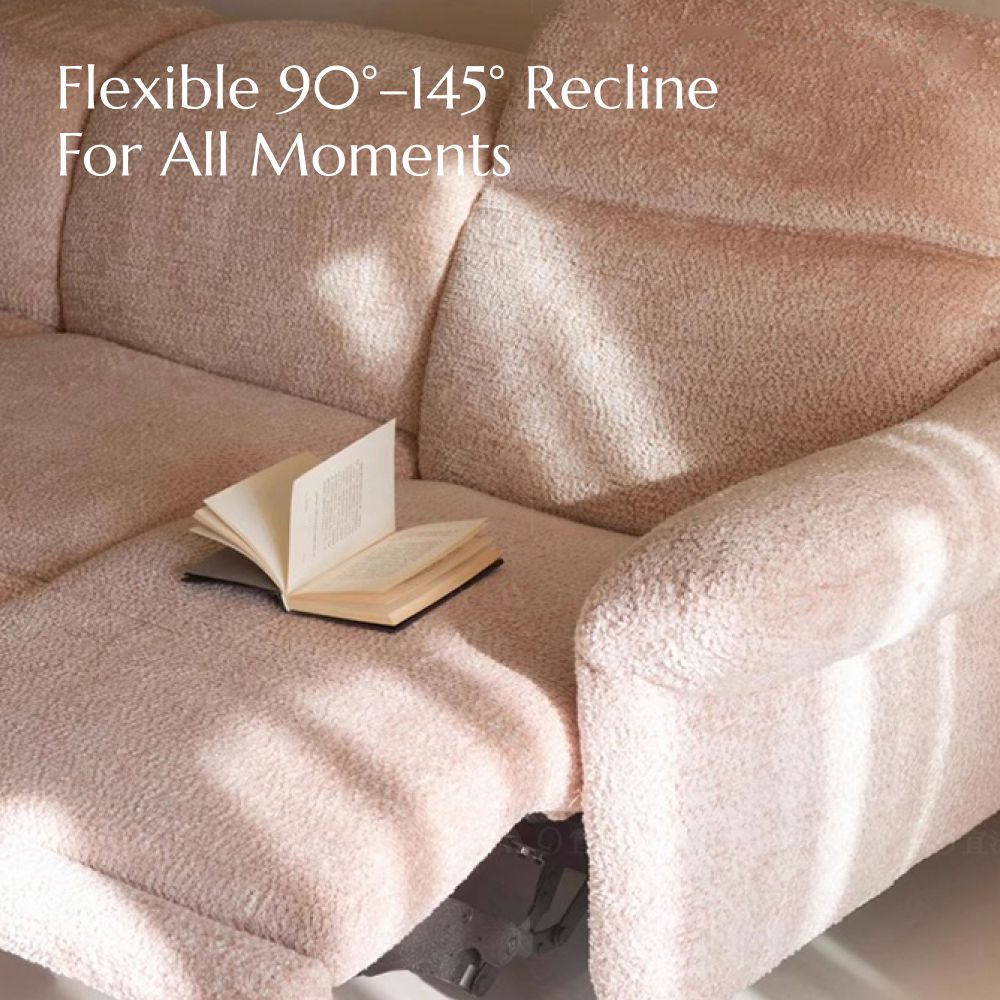 Adjustable Pink Chenille Fabric Modular Sofas