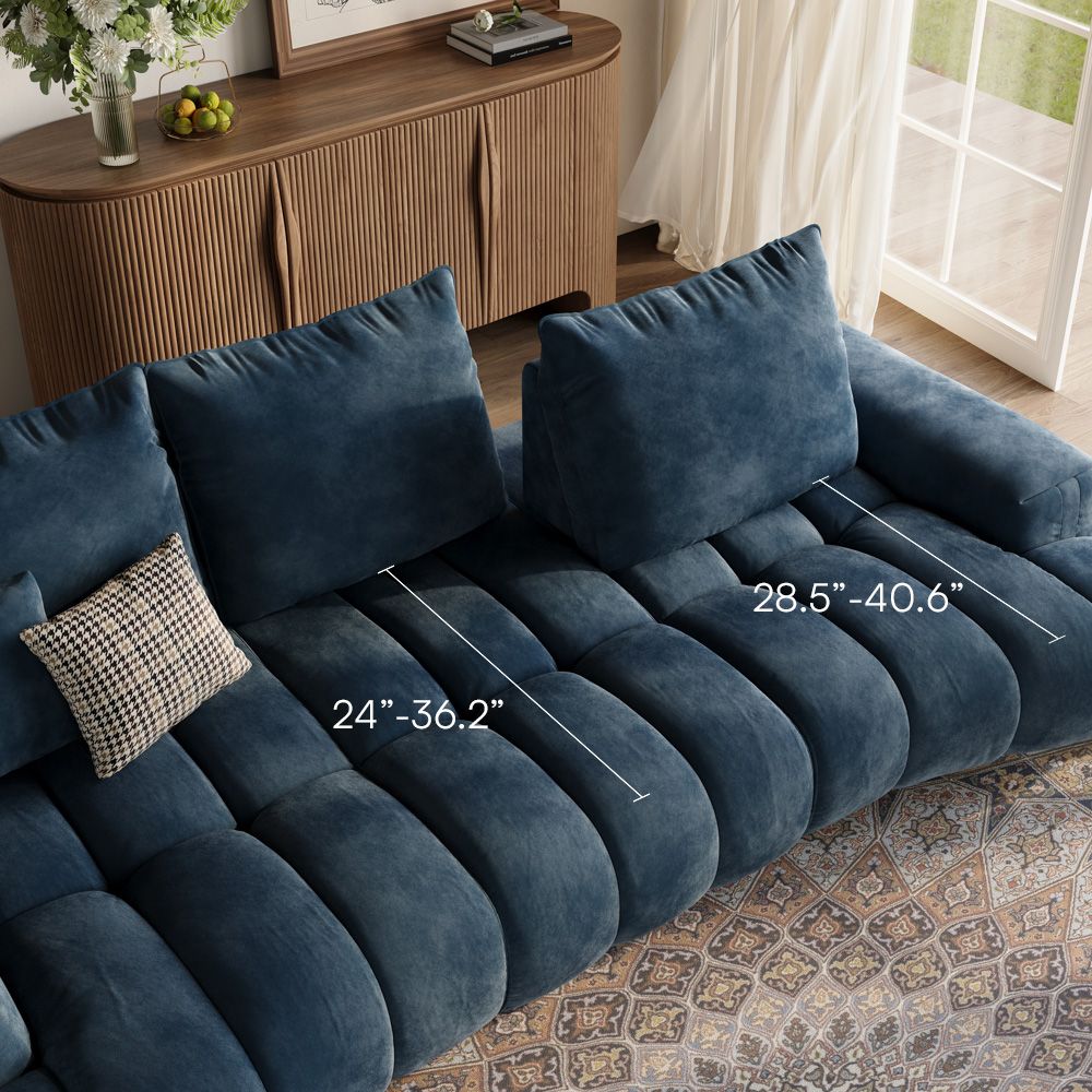 Bule Velvet Sofa Set