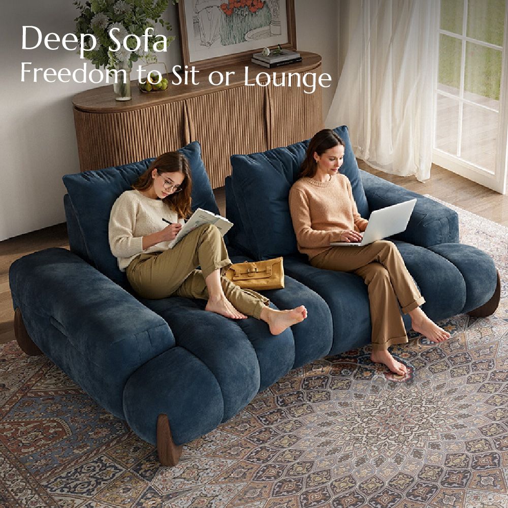 Bule Velvet Sofa Set