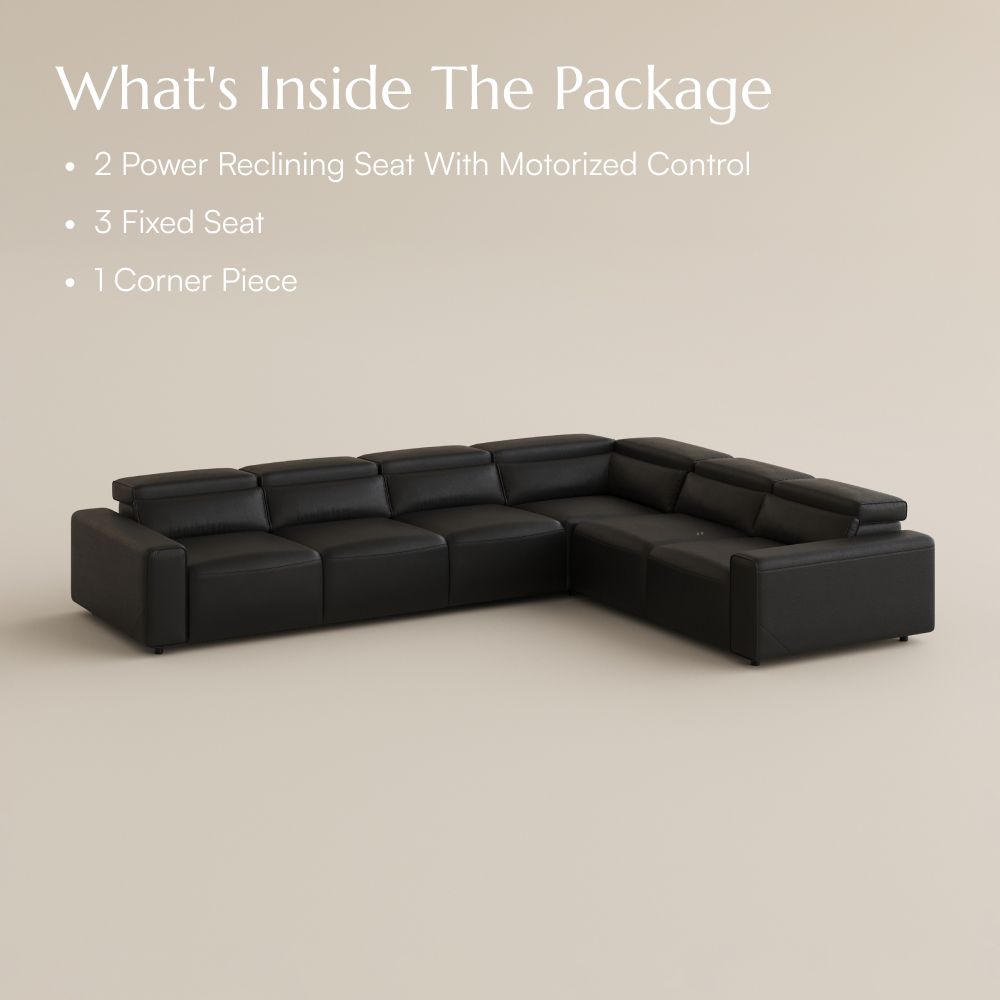 On the Ground Black Eco-friendly Microfiber Leather Modular Sofas