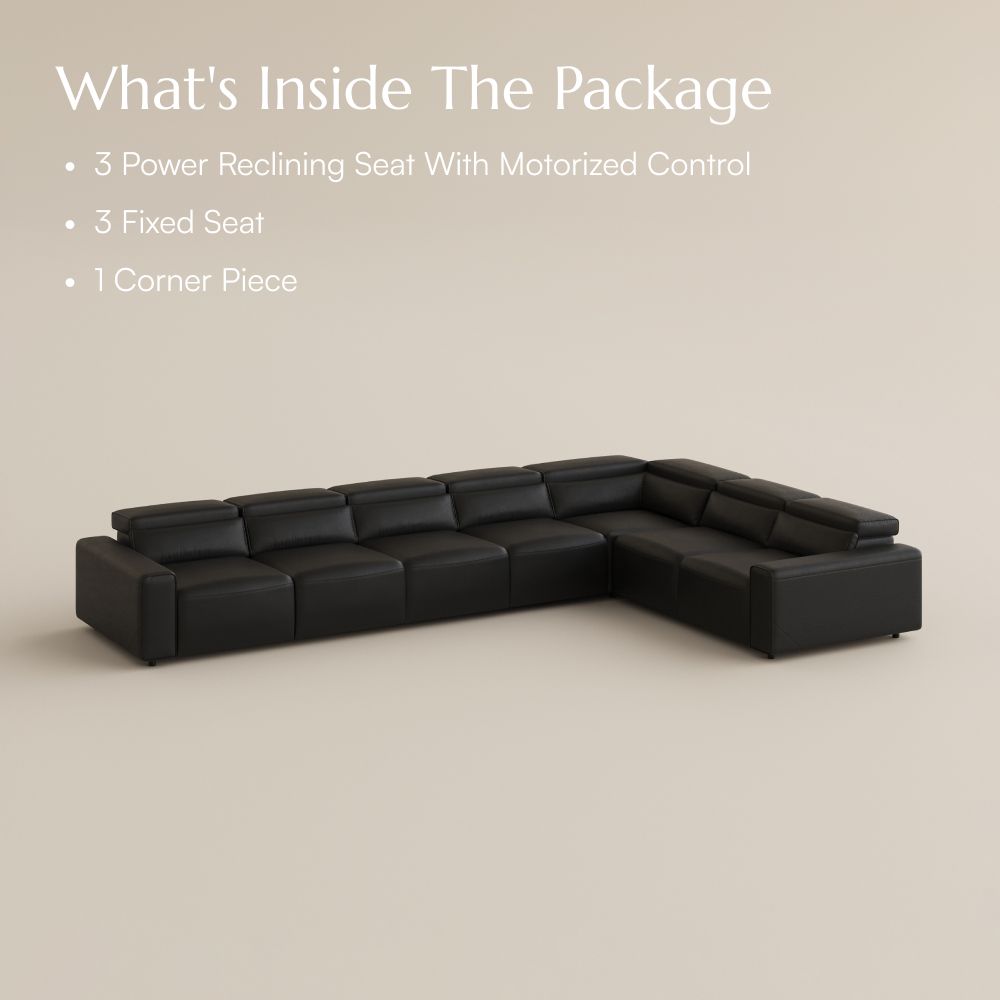 Pure Color Black Eco-friendly Microfiber Leather Modular Sofas