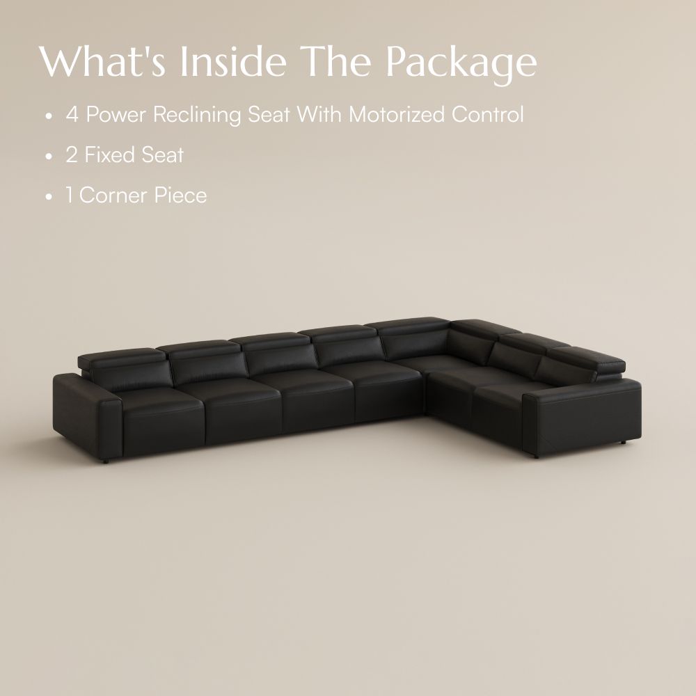 Extendable Black Eco-friendly Microfiber Leather Modular Sofas