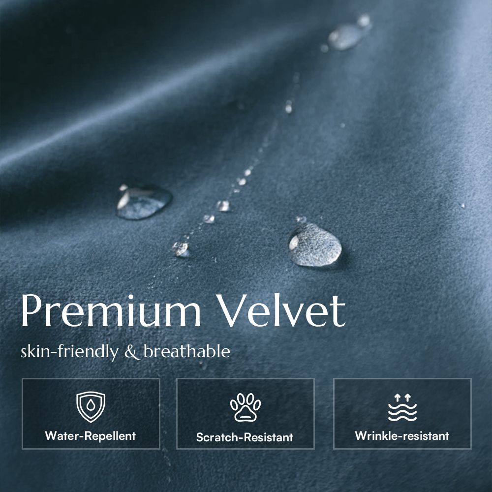 Blue Velvet Sofa Set